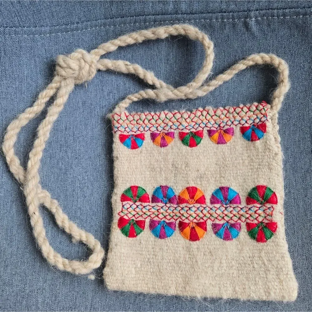 Mayan Copal Handwoven Wool & Cotton Satchel Bag – Chiapas, Mexico - Picture 3 of 7